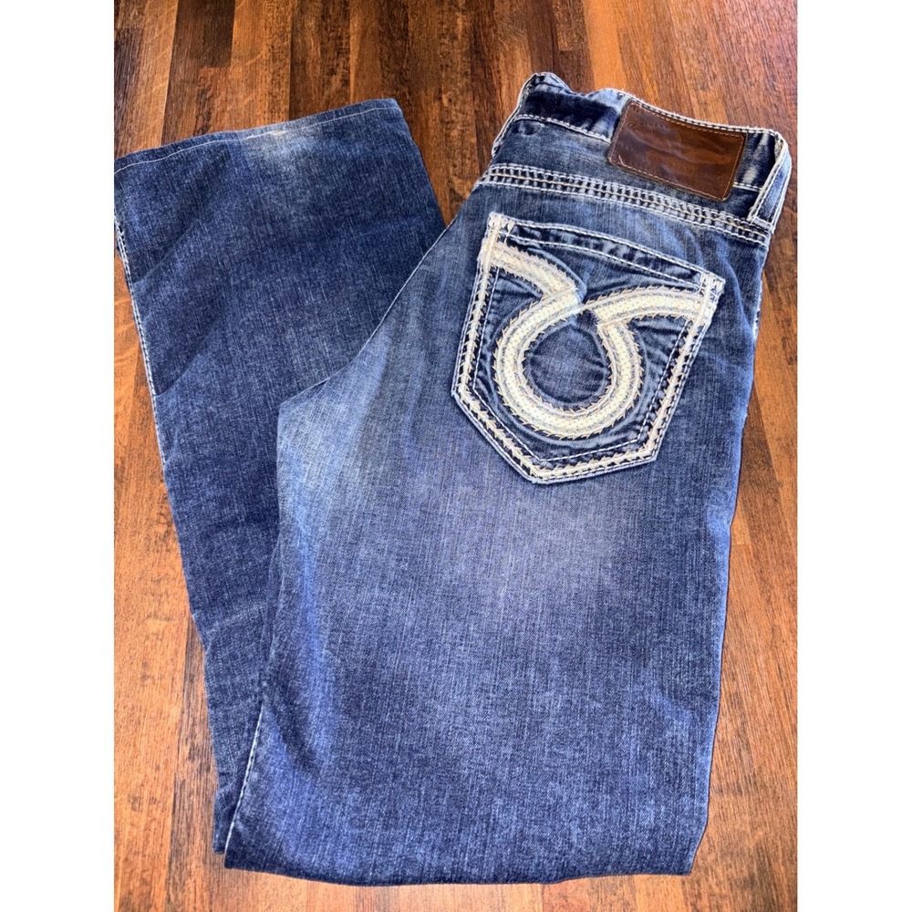 Big Star Pioneer Regular Fit Jeans 32R Blue Buckle Exclusive Straight Leg Denim